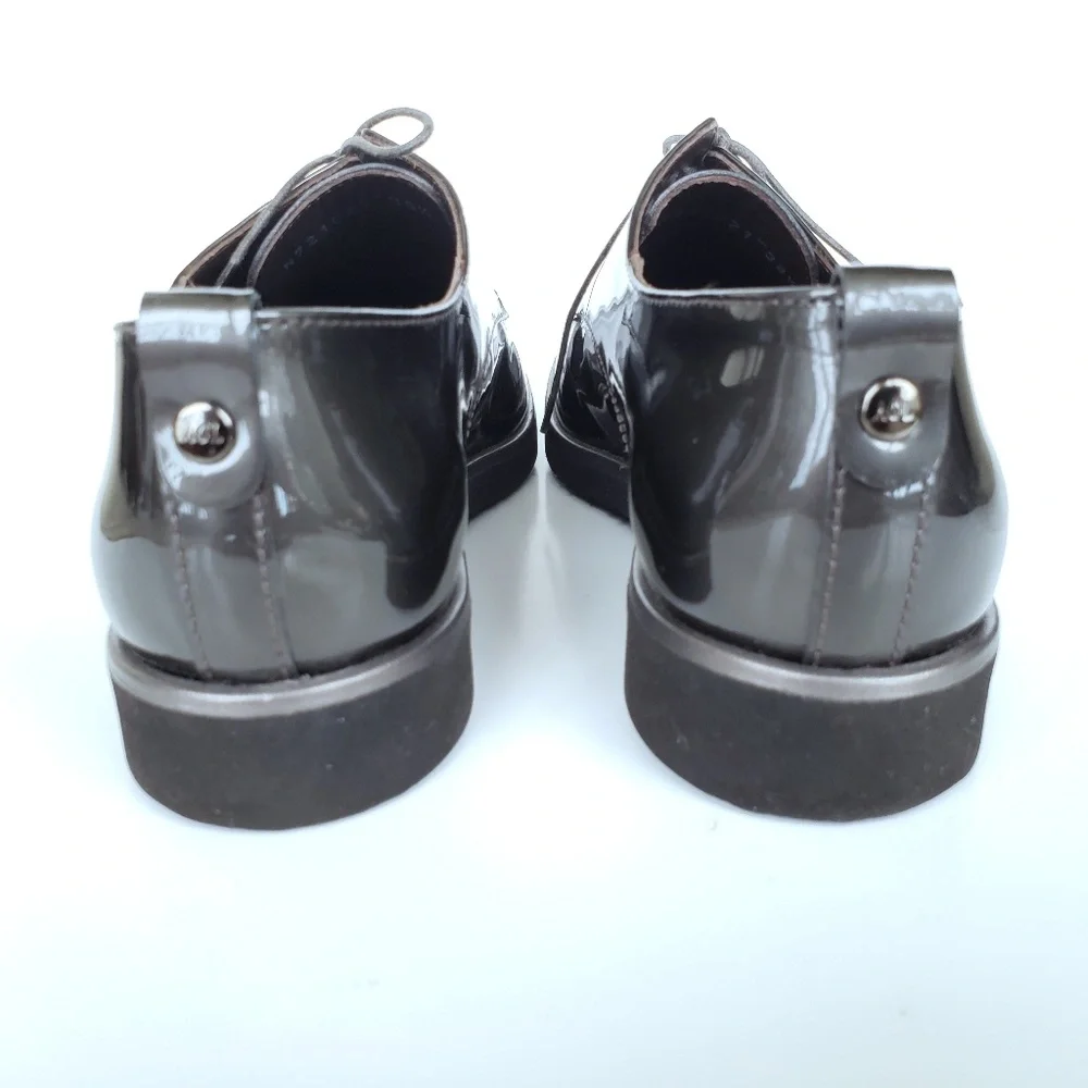 AGL Parker Charcoal Patent Oxfords Size 8.5 - Picture 5 of 7